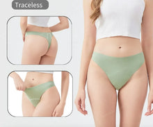 Load image into Gallery viewer, Mid Rise Seamless Period Thong | ≈2 Regular Tampons | OEKO-TEX Certified | Free Wet Bag &amp; Laundry Bag
