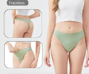 Mid Rise Seamless Period Thong | ≈2 Regular Tampons | OEKO-TEX Certified | Free Wet Bag & Laundry Bag