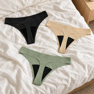 Mid Rise Seamless Period Thong | ≈2 Regular Tampons | OEKO-TEX Certified | Free Wet Bag & Laundry Bag