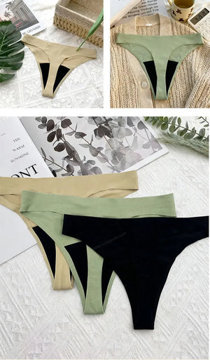 Mid Rise Seamless Period Thong | ≈2 Regular Tampons | OEKO-TEX Certified | Free Wet Bag & Laundry Bag