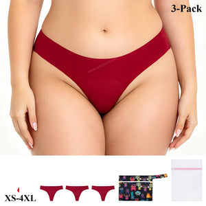 Mid Rise Seamless Period Thongs | ≈1/2 Regular Tampons | OEKO-TEX Certified | Free Wet Bag & Laundry Bag