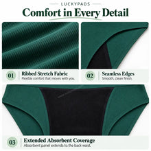 Load image into Gallery viewer, High Waisted Seamless Period Brief | ≈5 Regular Tampons | OEKO-TEX Certified | Free Wet Bag &amp; Laundry Bag
