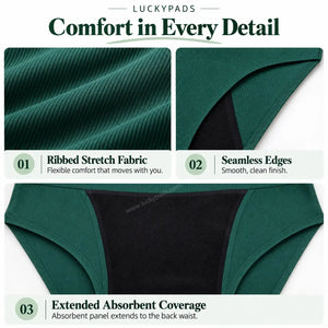 High Waisted Seamless Period Brief | ≈5 Regular Tampons | OEKO-TEX Certified | Free Wet Bag & Laundry Bag