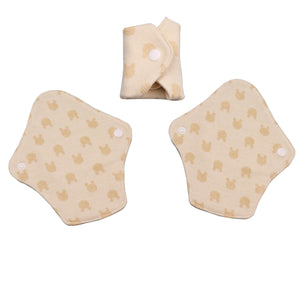 Top layer and waterproof PUL layer of Luckypads washable panty liners