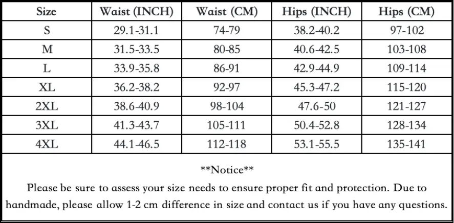 Size chart for High Waisted Period Yoga Panties | ≈4 Regular Tampons | OEKO-TEX Certified | Free Wet Bag & Laundry Bag