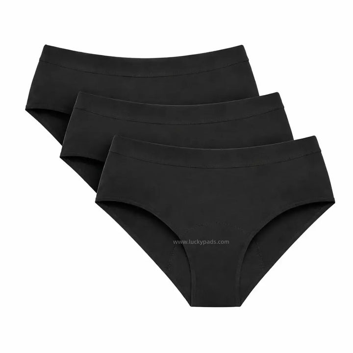 3-pair Bamboo Viscose Period Underwear - Brief - Moderate Flow