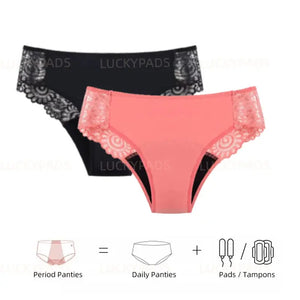 details of luckypads best lace period underwear