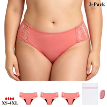 Load image into Gallery viewer, Front View of luckypads best lace period underwear

