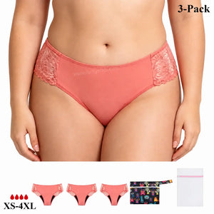 Lace Period Brief | ≈4 Regular Tampons | OEKO-TEX Certified | Free Wet Bag & Laundry Bag