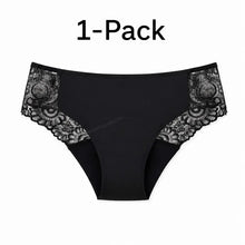 Load image into Gallery viewer, Lace Period Brief | ≈4 Regular Tampons | OEKO-TEX Certified | Free Wet Bag &amp; Laundry Bag
