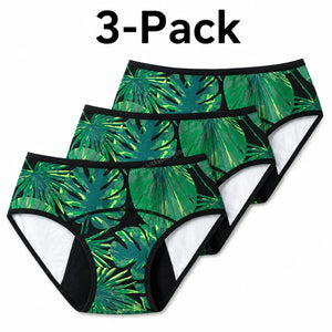 3-Pack Mid Rise Period Brief–40ml Absorbency | OEKO-TEX Certified(FREE Stain-Removal Soap & Laundry Bag)