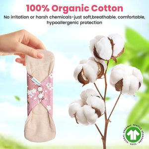 First Period Starter Kit for Teens | 2 Period Underwear, 3 Organic Cotton Reusable Pads & FREE Accessories