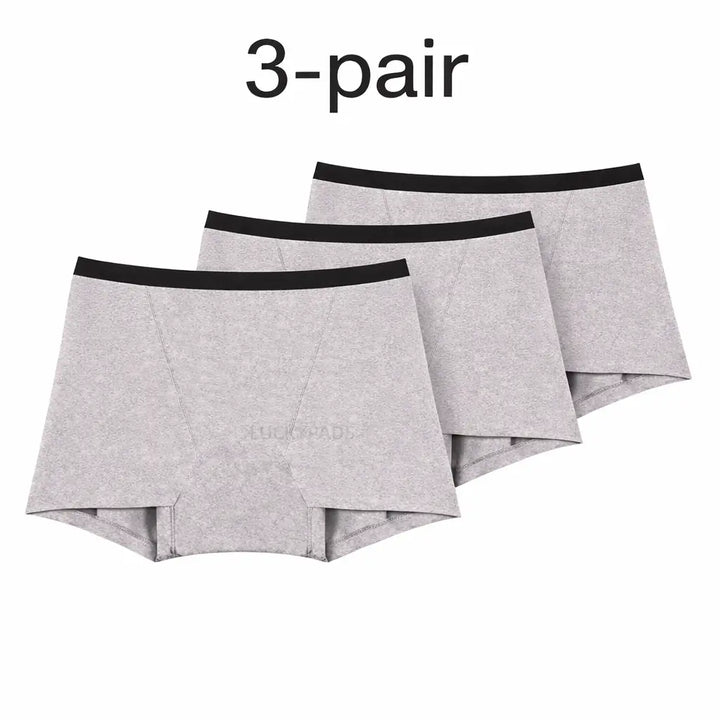 3-pair luckypads heavy flow period panties ,Gray