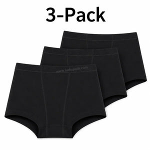 3-Pack High Waisted Period Boxer–120ml Absorbency | OEKO-TEX Certified(FREE Stain-Removal Soap & Laundry Bag)