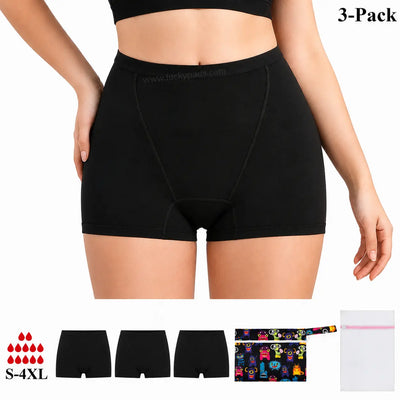 High Waisted Period Boxer | ≈12 Regular Tampons | OEKO-TEX Certified | Free Wet Bag & Laundry Bag