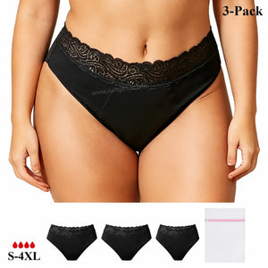 Lace Period Brief | ≈4 Regular Tampons | OEKO-TEX Certified | Free Wet Bag & Laundry Bag