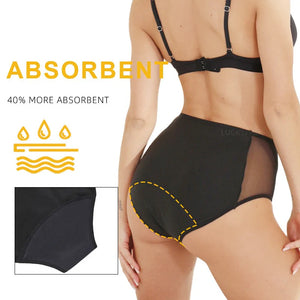 Back View of luckypads ladies period pants, Black