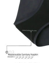 Load image into Gallery viewer, details of  luckypads ladies washable incontinence briefs,Black
