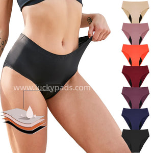 Front View of luckypads ladies washable incontinence briefs