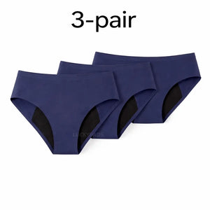 3-pair luckypads ladies washable incontinence briefs,Blue