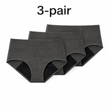 Load image into Gallery viewer, 3-pair luckypads period briefs,Gray
