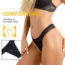 Load image into Gallery viewer, Back View of  luckypads period thong underwear, Black
