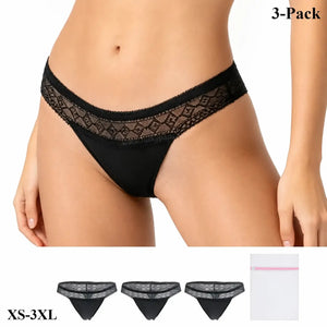Lace Period Thong | ≈1/2 Regular Tampons | OEKO-TEX Certified | Free Wet Bag & Laundry Bag
