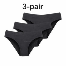 Load image into Gallery viewer, 3-pair  luckypads period underwear for girls, Black
