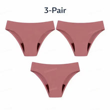 Load image into Gallery viewer, 3-pair luckypads period underwear for women, Rose gold
