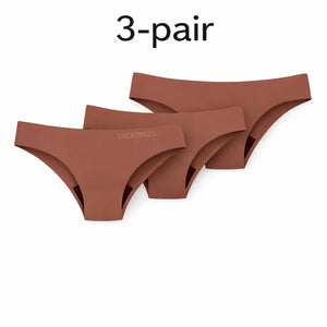 3-pair luckypads period underwear for women, Gold