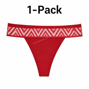 3-Pack Lace Period Thong–OEKO-TEX Certified(FREE Stain-Removal Soap & Laundry Bag)