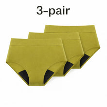 Load image into Gallery viewer, 3-pair luckypads reusable menstrual panties, Green
