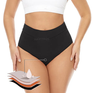 Front View of luckypads reusable menstrual panties