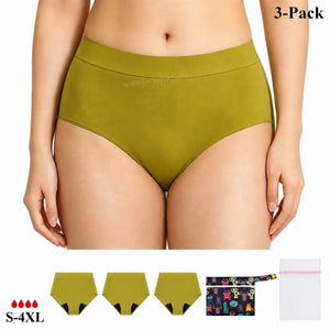 High Waisted Period Brief | ≈3 Regular Tampons | OEKO-TEX Certified | Free Wet Bag & Laundry Bag