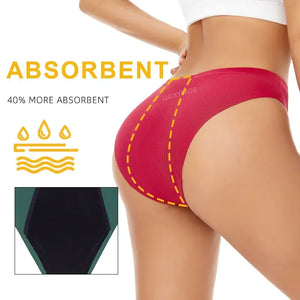 3-pair Seamless Absorbent Period and Bladder Leak Underwear - Brief - Moderate Flow