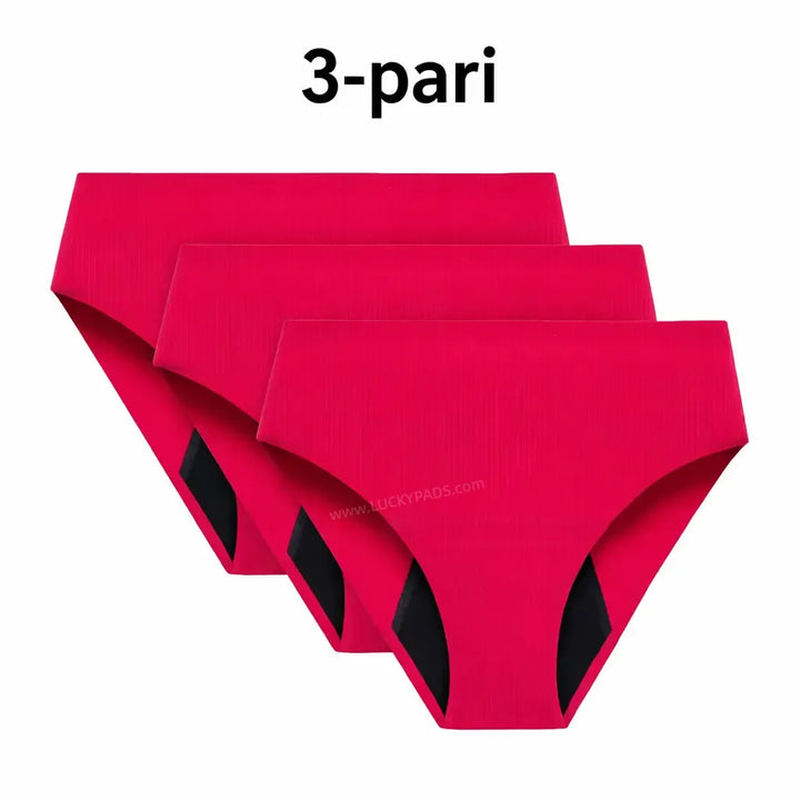 3-pair Seamless Absorbent Period and Bladder Leak Underwear - Brief - Moderate Flow