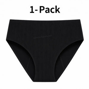 3-Pack High Waisted Seamless Period Brief–50ml Absorbency | OEKO-TEX Certified(FREE Stain-Removal Soap & Laundry Bag)