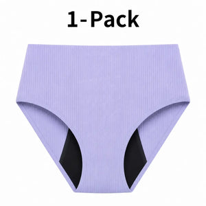 3-Pack High Waisted Seamless Period Brief–50ml Absorbency | OEKO-TEX Certified(FREE Stain-Removal Soap & Laundry Bag)
