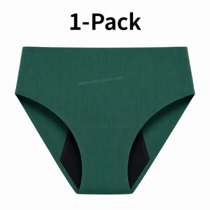 3-Pack High Waisted Seamless Period Brief–50ml Absorbency | OEKO-TEX Certified(FREE Stain-Removal Soap & Laundry Bag)