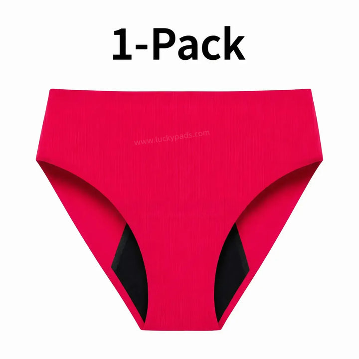 3-Pack High Waisted Seamless Period Brief–50ml Absorbency | OEKO-TEX Certified(FREE Stain-Removal Soap & Laundry Bag)