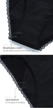 Load image into Gallery viewer, details of luckypads sexy period underwear, Black
