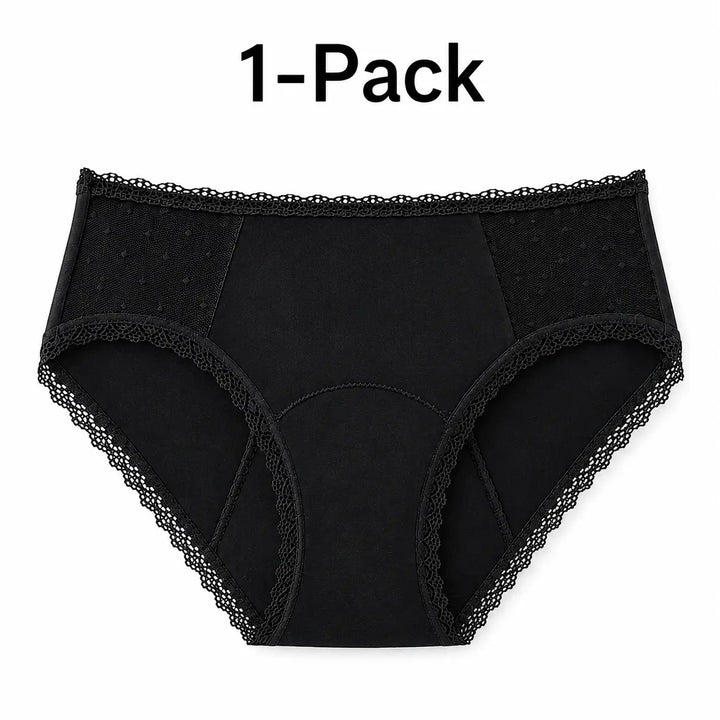 Lace Period Brief | ≈4 Regular Tampons | OEKO-TEX Certified | Free Wet Bag & Laundry Bag