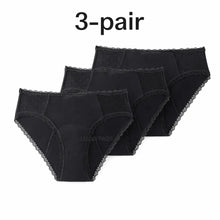 Load image into Gallery viewer, 3-pair luckypads sexy period underwear, Black
