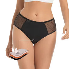 Load image into Gallery viewer, Front View of luckypads sexy period underwear, Black
