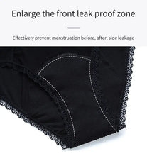 Load image into Gallery viewer, details of luckypads sexy period underwear, Black
