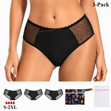 Load image into Gallery viewer, Lace Period Brief | ≈4 Regular Tampons | OEKO-TEX Certified | Free Wet Bag &amp; Laundry Bag
