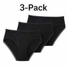 Load image into Gallery viewer, Lace Period Brief | ≈4 Regular Tampons | OEKO-TEX Certified | Free Wet Bag &amp; Laundry Bag
