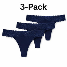Load image into Gallery viewer, 3-Pack Lace Period Thong–30ml Absorbency | OEKO-TEX Certified(FREE Stain-Removal Soap &amp; Laundry Bag)
