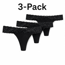Load image into Gallery viewer, 3-Pack Lace Period Thong–30ml Absorbency | OEKO-TEX Certified(FREE Stain-Removal Soap &amp; Laundry Bag)
