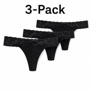 3-Pack Lace Period Thong–30ml Absorbency | OEKO-TEX Certified(FREE Stain-Removal Soap & Laundry Bag)